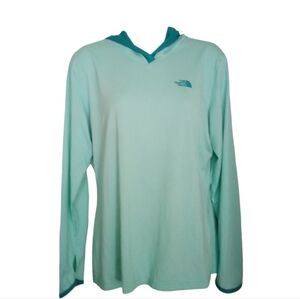 The North Face Aqua Long Sleeve Hoodie Shirt size L